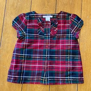 Janie and Jack pink tag 2t plaid blouse